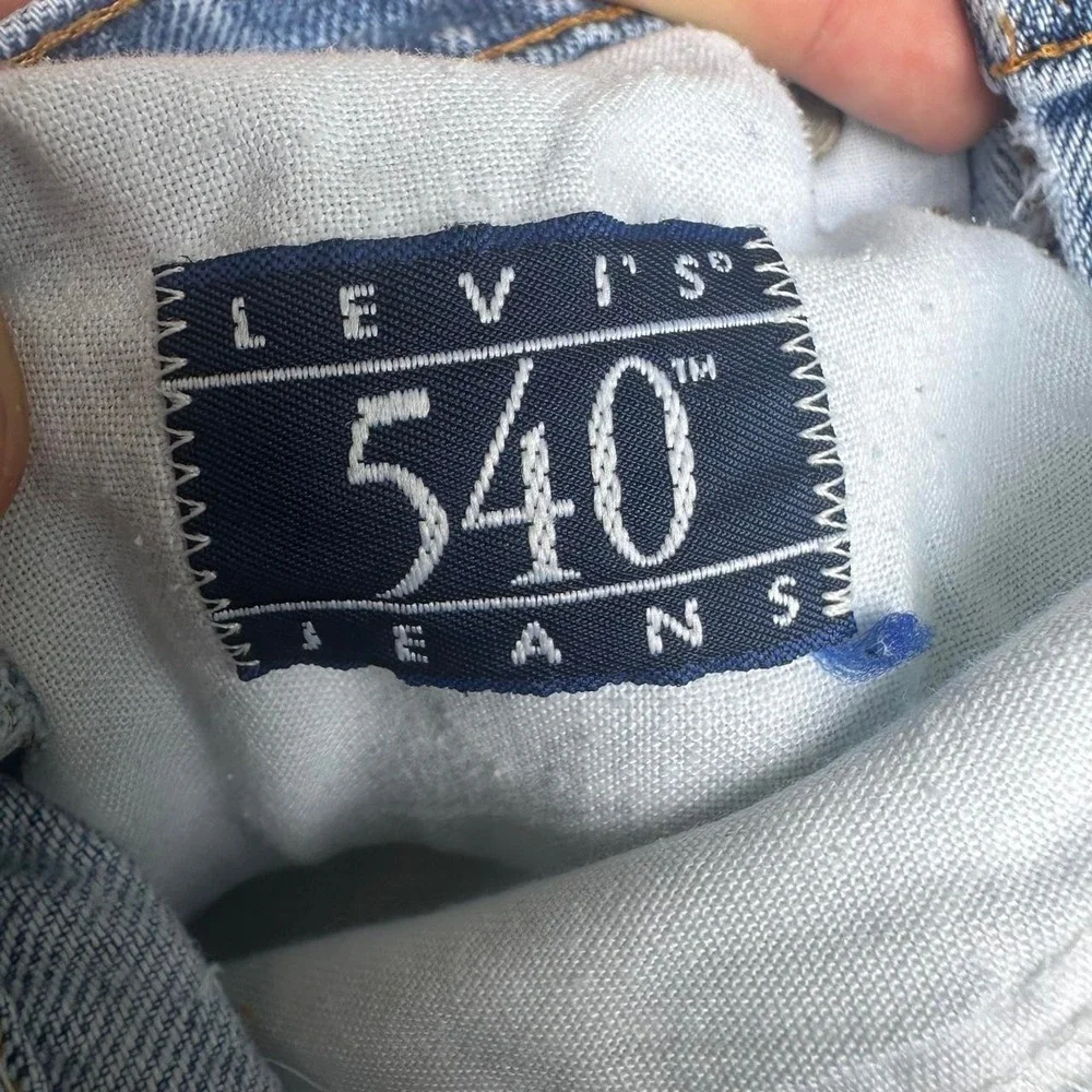 Vintage 80s Levi's 540 Light blue Distressed jeans Size 31x31